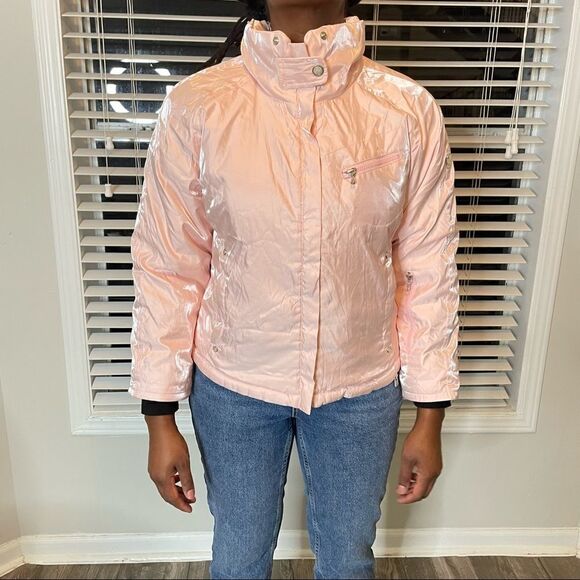 Revolve NILS iridescent Pink Ski Jacket Puffer Coat - Picture 2 of 16